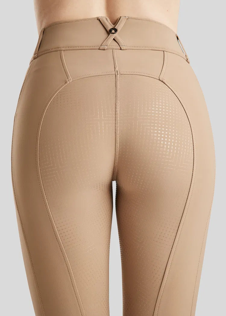 MoZida REFINED pants with Gun Metal Crystals FG - Latte