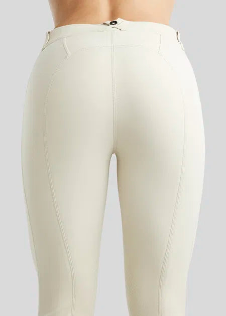 MoZida REFINED pants with Gun Metal Crystals KNEEGRIP - Warm Light Gray