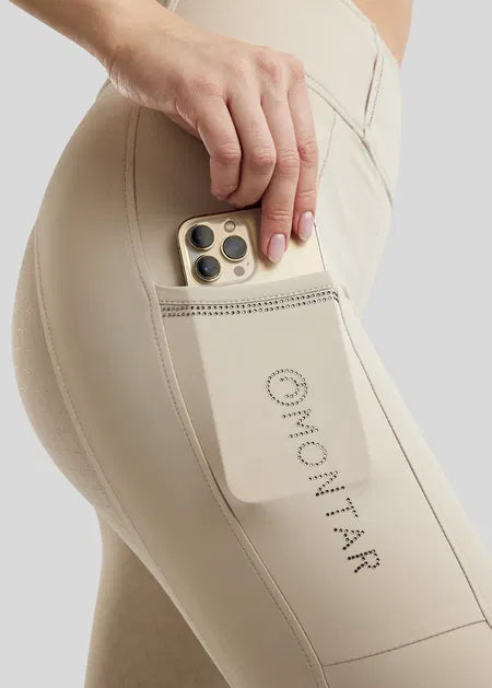 MoBlair Hybrid Legging con Gun Metal Crystals F/G - Light Silver Grey