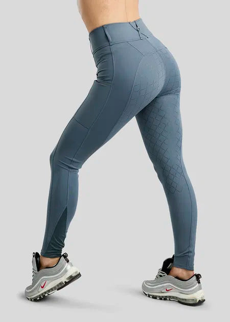 MoBlair Hybrid legging con Gun Metal Crystals - Dark Slate F/G