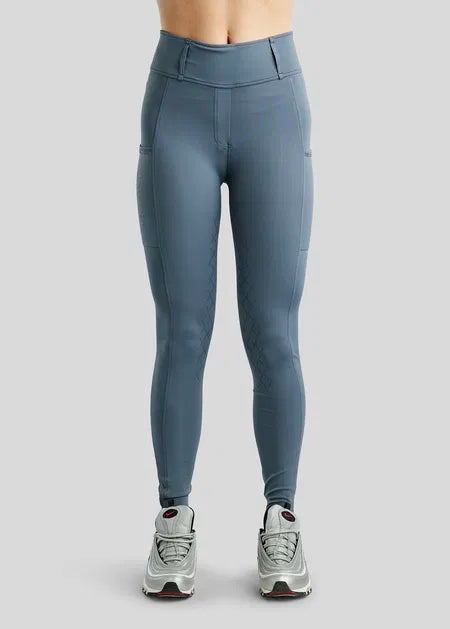 MoBlair Hybrid legging con Gun Metal Crystals - Dark Slate F/G