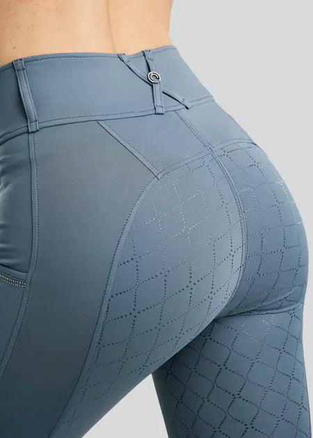 MoBlair Hybrid legging con Gun Metal Crystals - Dark Slate F/G