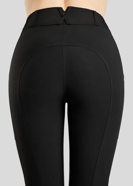 MoZuna REFINED pantalones con pliegues y Gun Metal Crystals KNEEGRIP - Negro