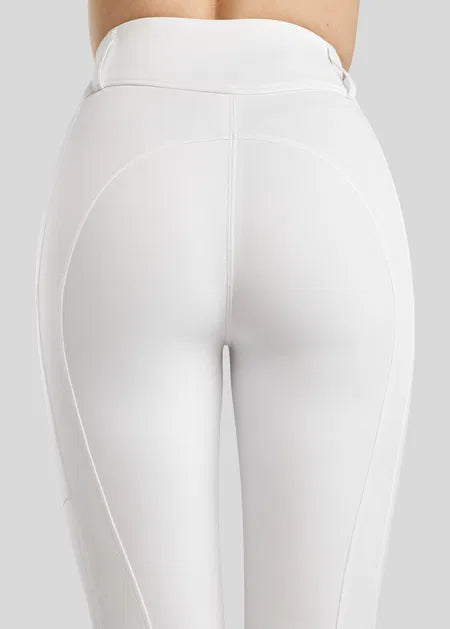 MoElaine Legging con Lasercut Logo F/G - White