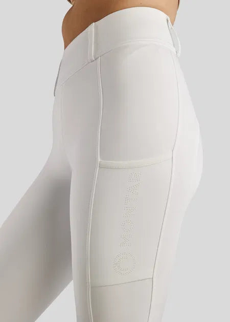 MoElaine Legging con Lasercut Logo F/G - White