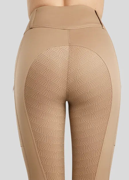 MoElaine Leggings con Lasercut Logo F/G - Latte