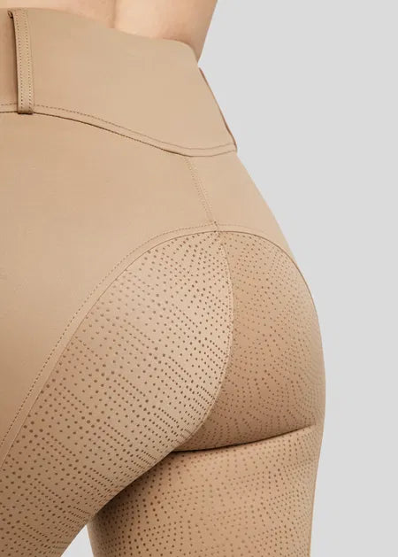 MoElaine Leggings con Lasercut Logo F/G - Latte