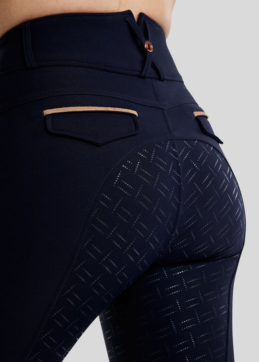 MoGlenda Pantalones con Rosegold Caviar Tape F/G - Navy