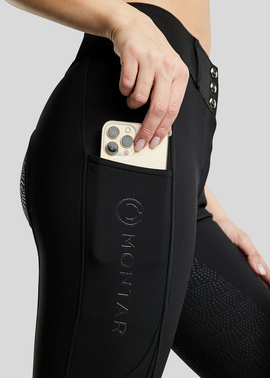 MoAddie pantalon Montar Brushed Softshell - Negro