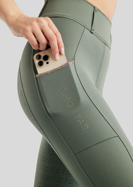 MoLila legging Montar con Champagne Crystals F/G - Jade