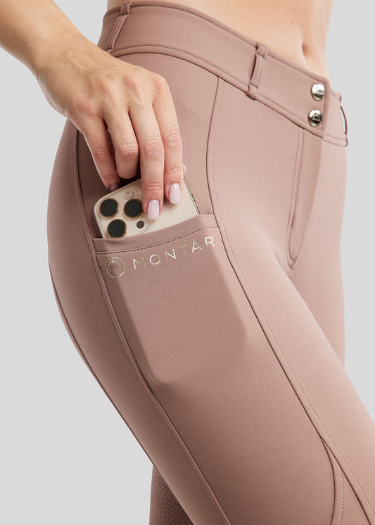 MoPhilipa pantalon Montar Champagne Logo Full Grip - Blush