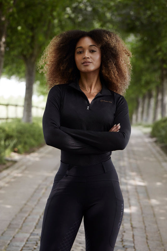 MoCilia Polo Jacquard REFINED - Negro