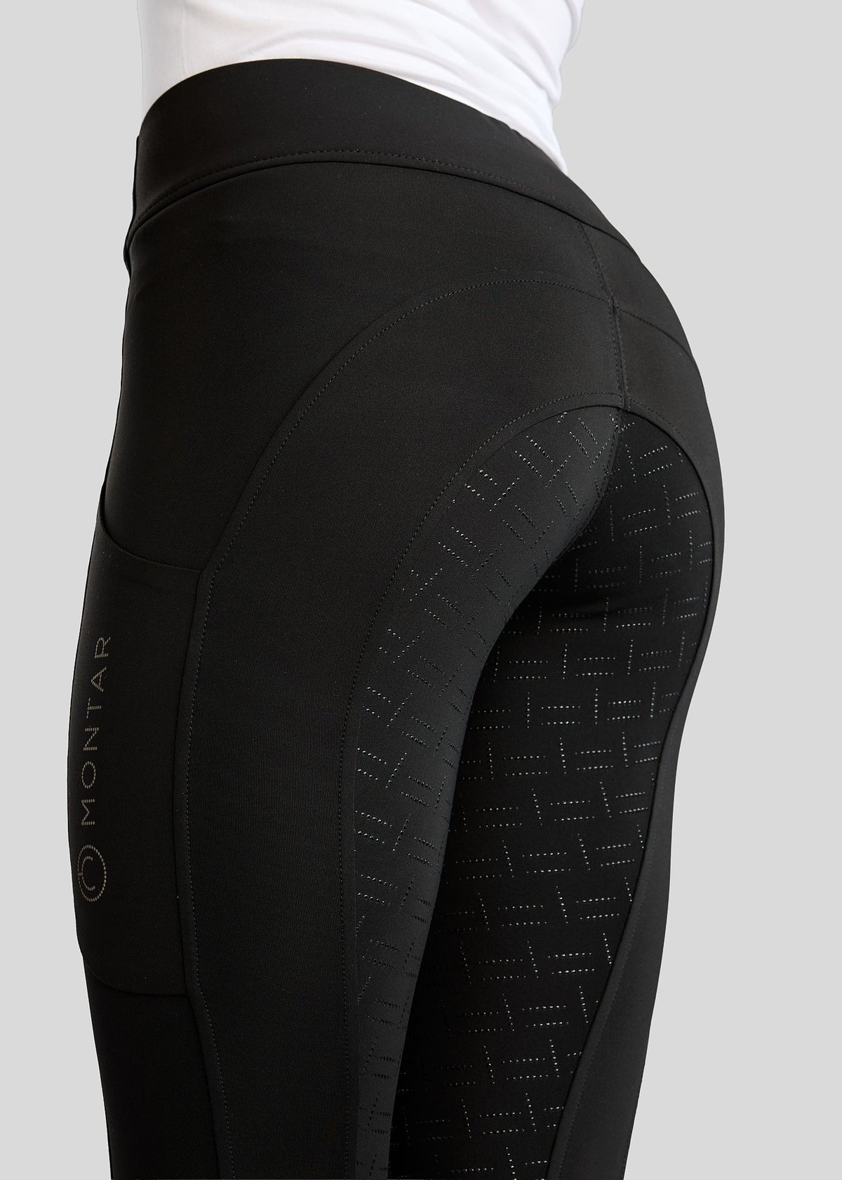 MoFair Leggings Full Grip coo Logo Gun Metal - Negro