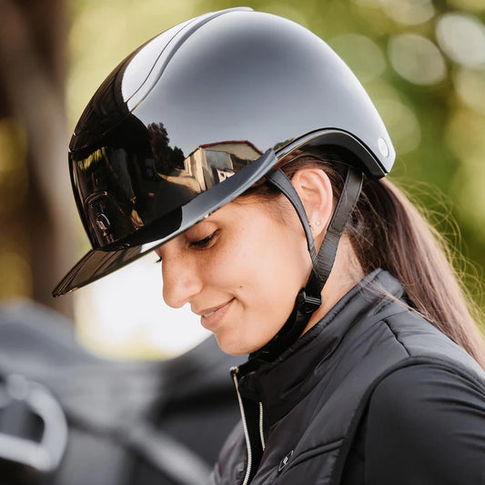 Casco de equitación Strixx Back on Track Gloss/Gloss Visera Solar