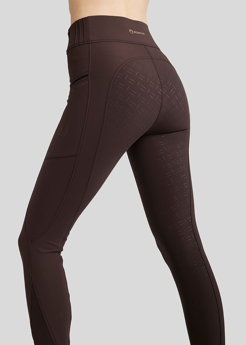 MoRosie junior pintucks pull on with crystals brown F/G
