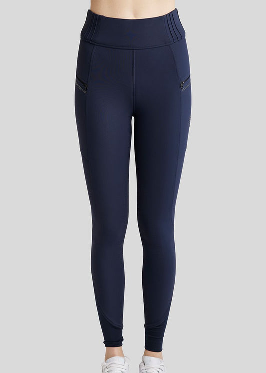 MoRosie junior pintucks legging with crystals dark navy F/G