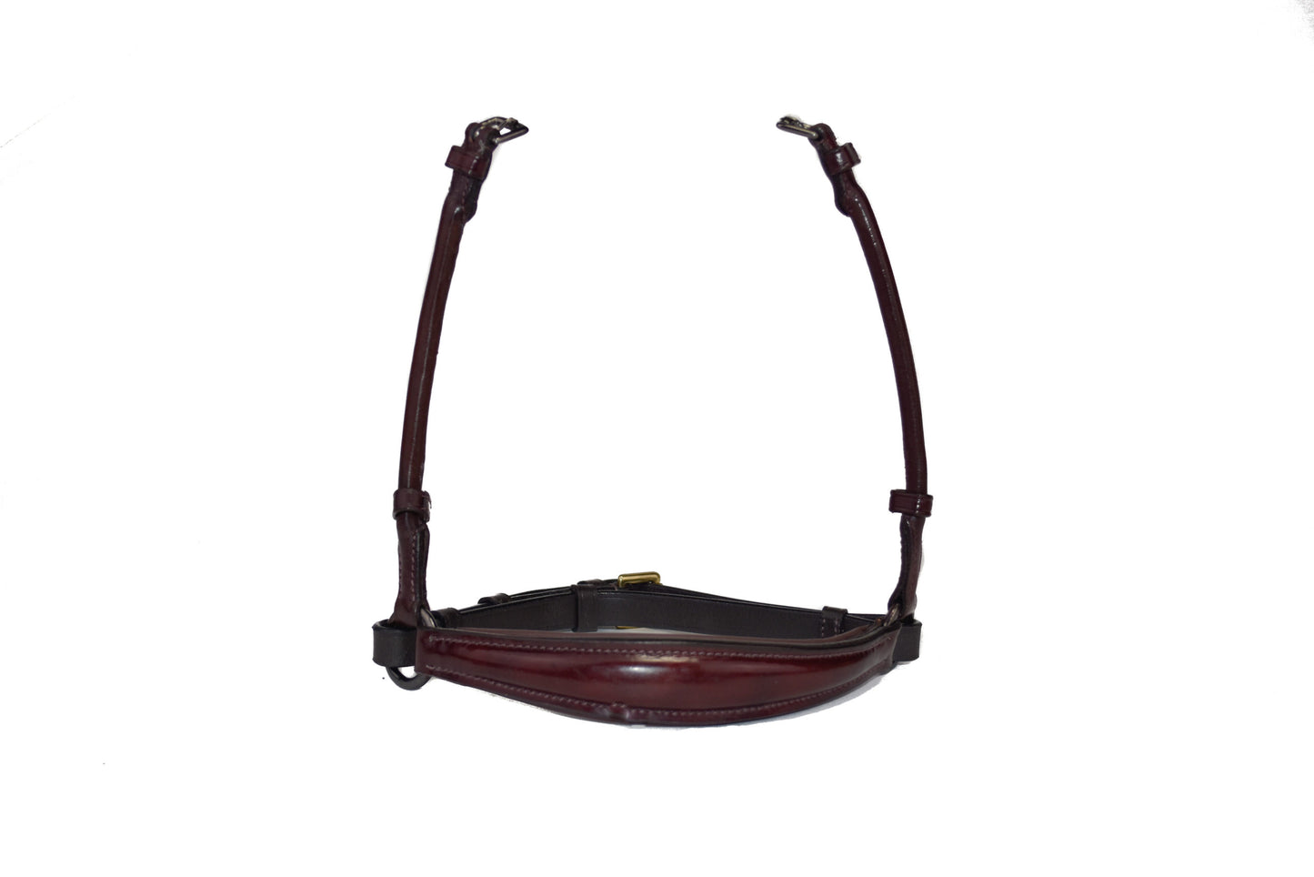 Bridle2Fit German Noseband TUBULAR PATENT LEATHER