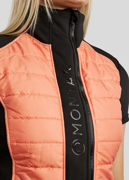 MoMartha Contrast Hybrid Bodywarmer Watermelon