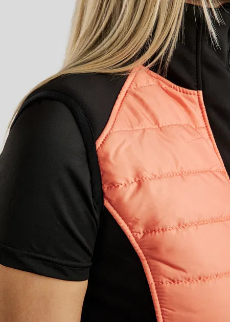MoMartha Contrast Hybrid Bodywarmer Watermelon