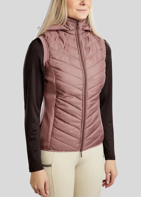 MoEliza Hybrid bodywarmer Gun metals - Dusty Rose