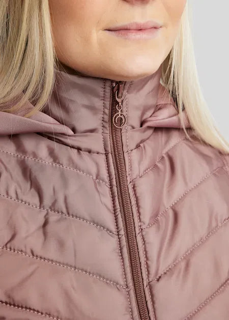 MoEliza Hybrid bodywarmer Gun metals - Dusty Rose
