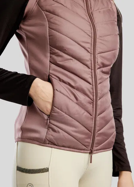 MoEliza Hybrid bodywarmer Gun metals - Dusty Rose