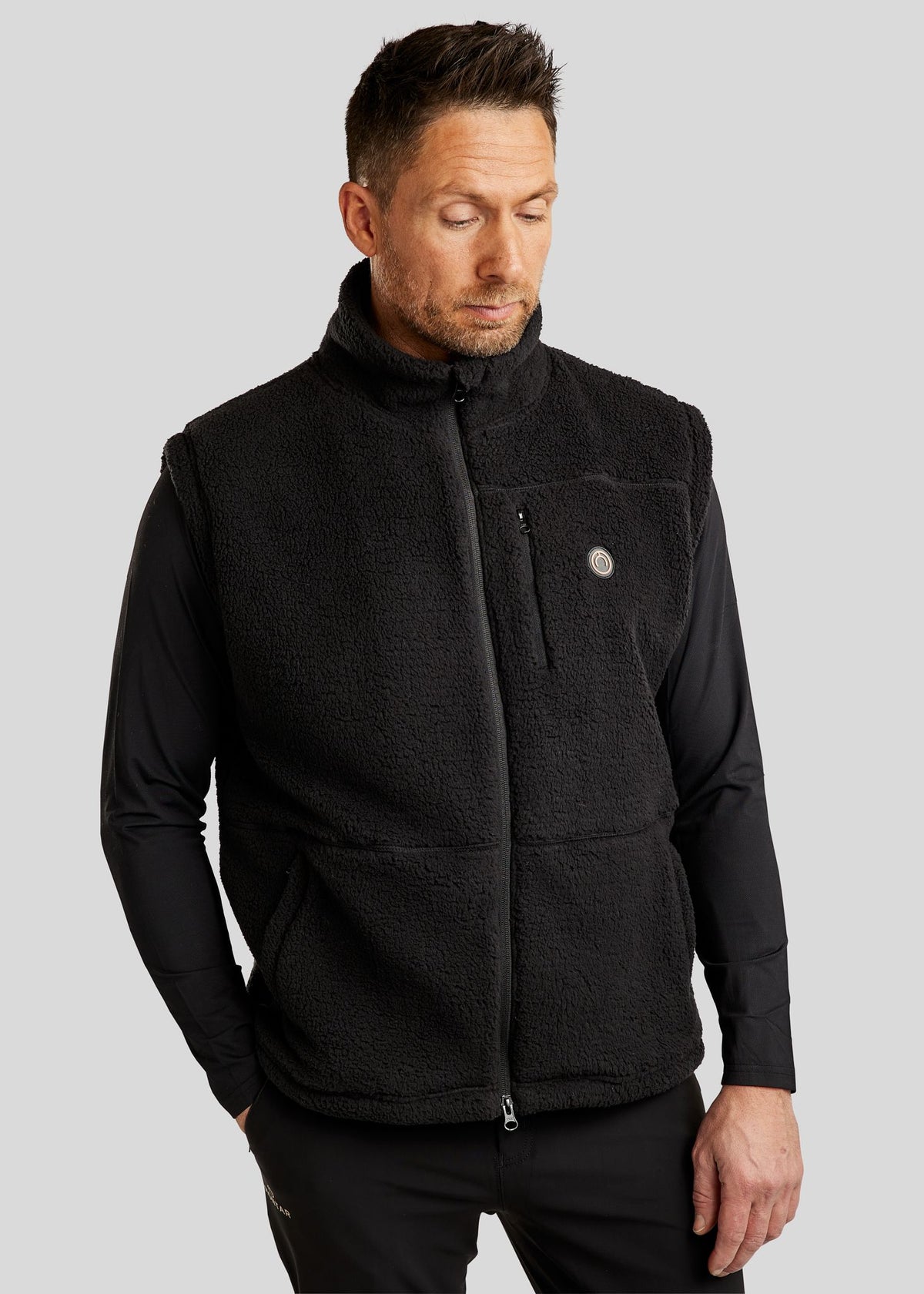 MoCharlie Chaleco Teddy Montar - Negro