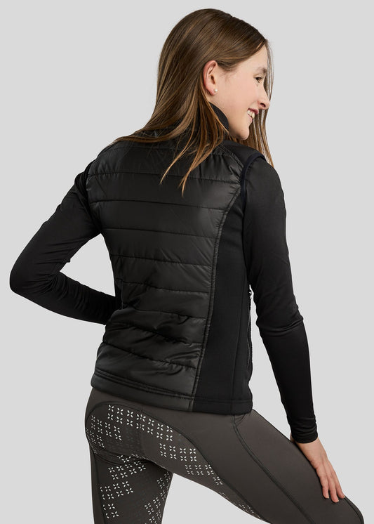 Emma Junior Chaleco Softshell Híbrido Montar - Negro