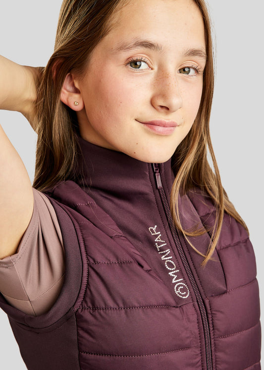 MoCaroline Junior Hybrid Bodywarmer con cristales champagne - Fig