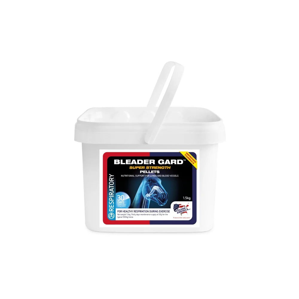 Bleader Gard Super Strength Pellets | Apoyo Respiratorio y Vascular para Caballos de Competición 1.5kg