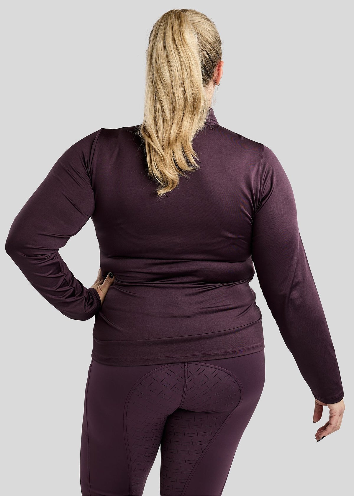 CURVE MoFair Polo manga larga con detalles Gun Metal - Fig