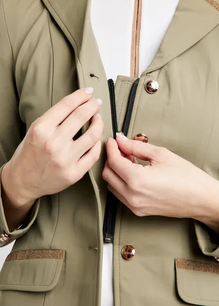 MoGlenda Americana concurso con detalles Rosegold Caviar Tape - Dusty Green
