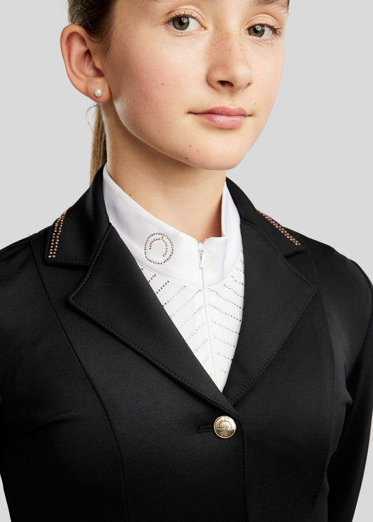 MoEverlisa Junior americana concurso con Champagne Crystals - Negro