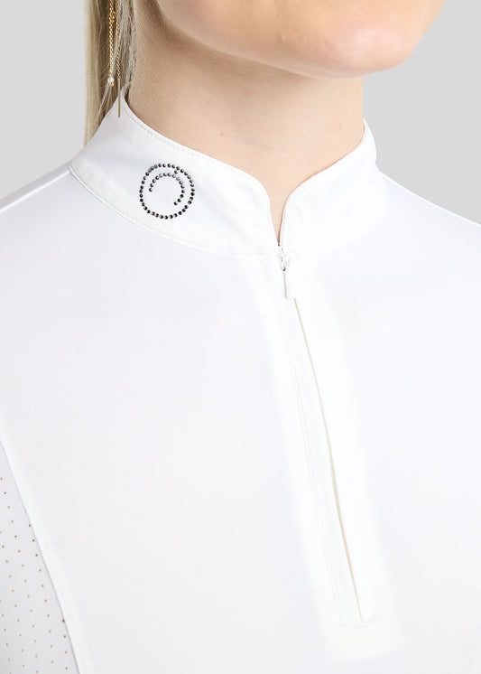 MoZida REFINED Polo Concurso manga larga - Blanco
