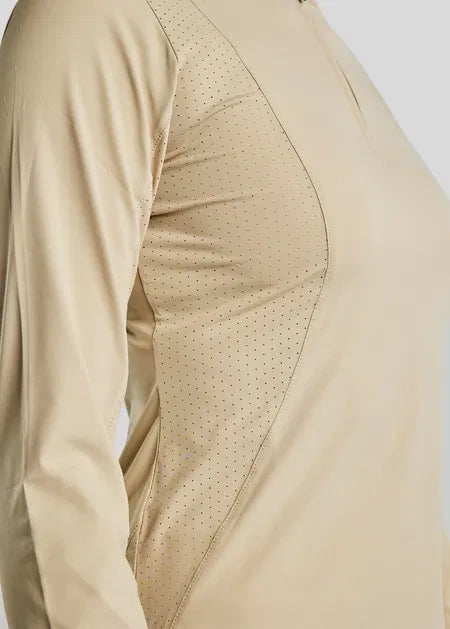 MoZida Polo concurso con Lasercut y Gun Metal Crystals - Warm Light Grey