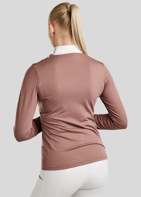 MoEmilia Mixed Gray Toned Crystals LS Comp.shirt Black Peony