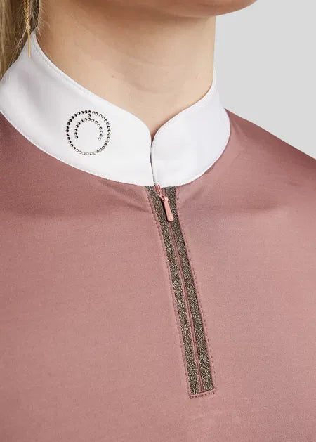 MoMarlie polo concurso manga larga con cinta caviar - Dusty Rose