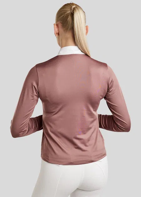 MoMarlie polo concurso manga larga con cinta caviar - Dusty Rose