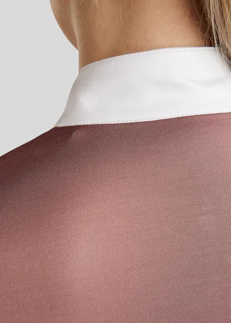 MoMarlie polo concurso manga larga con cinta caviar - Dusty Rose