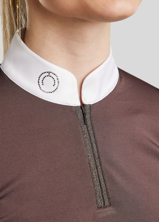 MoMarlie polo concurso manga larga con cinta caviar - Black Peony