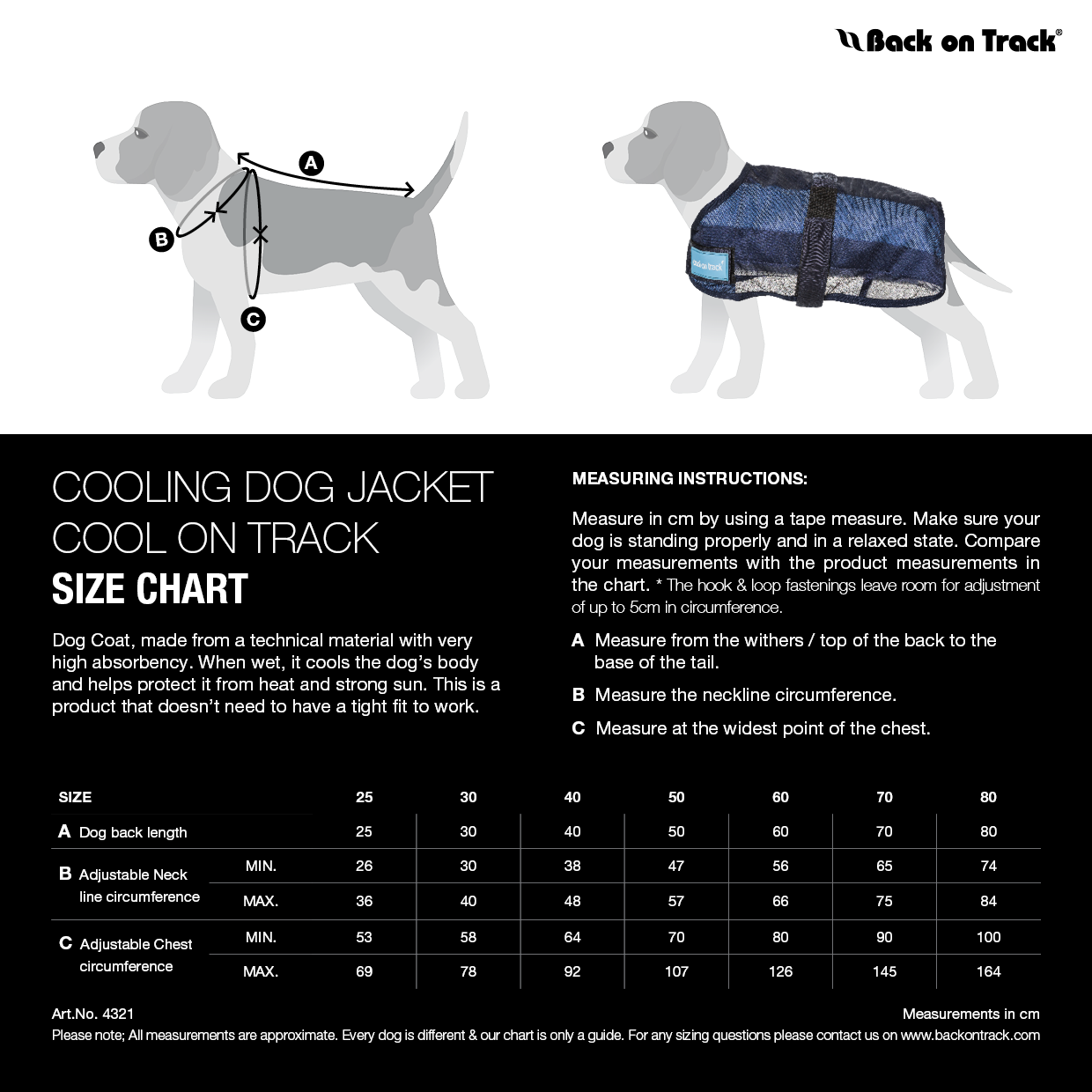 Cool on Track® 2.0 Abrigo refrigerante para perro