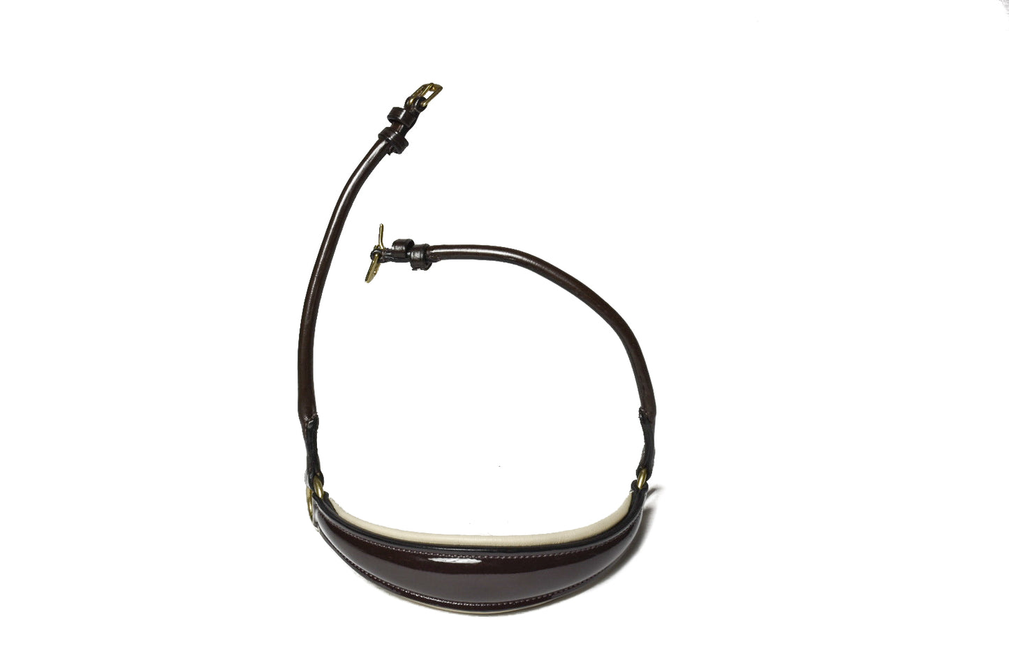 Bridle2Fit German Noseband TUBULAR PATENT LEATHER