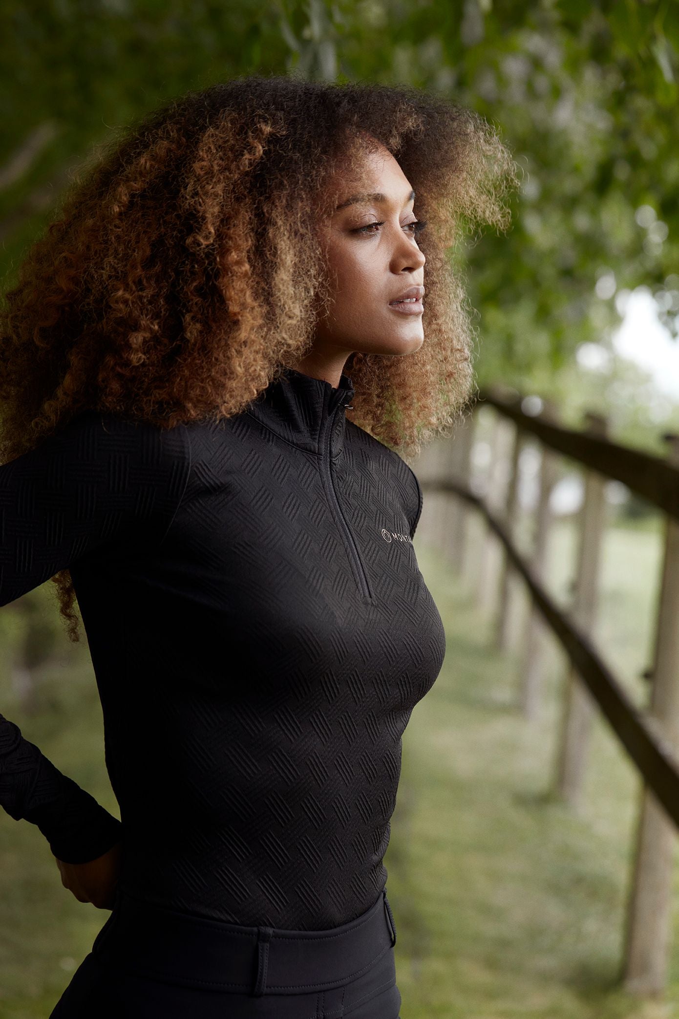 MoCilia Polo Jacquard REFINED - Negro