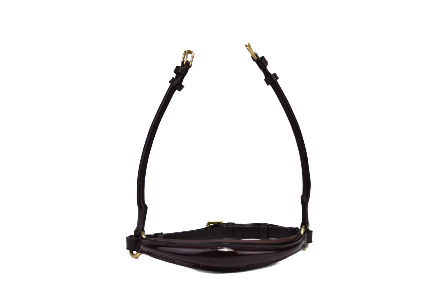 Bridle2Fit German Noseband TUBULAR PATENT LEATHER