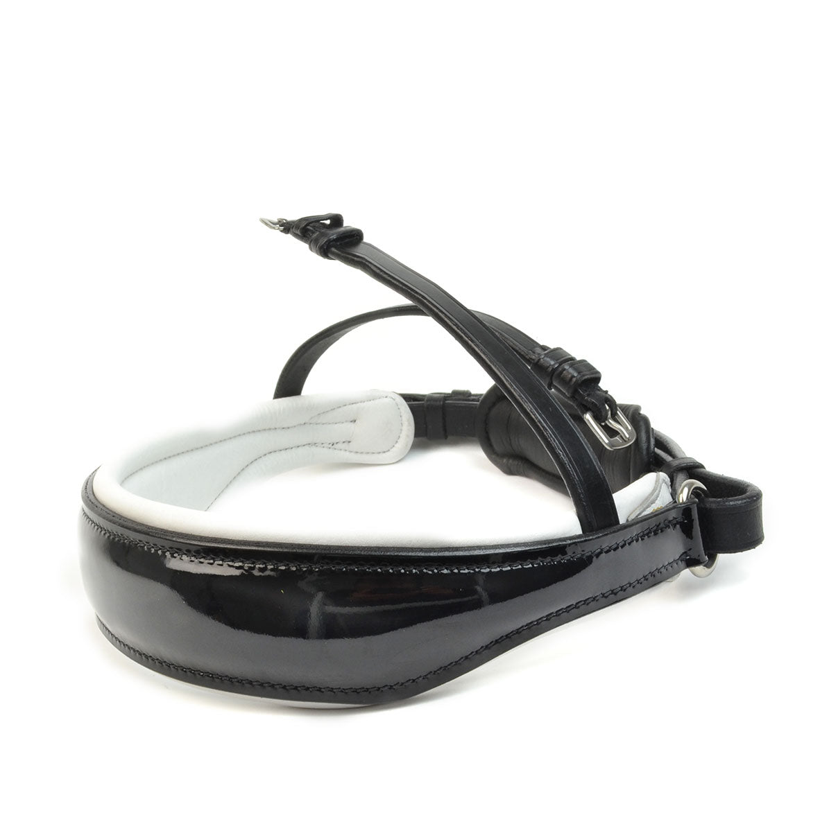 Bridle2Fit Noseband S1 Fillet & Bit FLAT - PATENT LEATHER