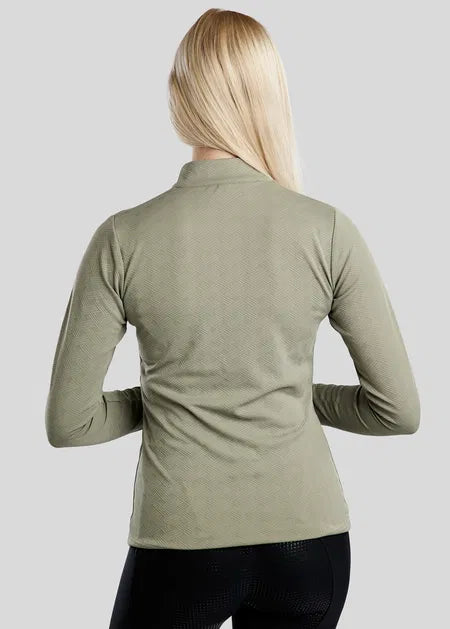 MoCilia Polo Jacquard REFINED - Dusty Green