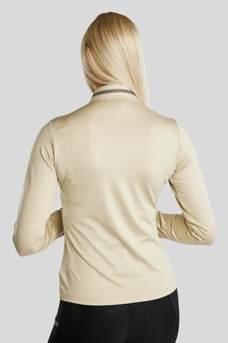 MoGaia Polo Termo con Gun Metal Caviar Tape - Warm Light Grey