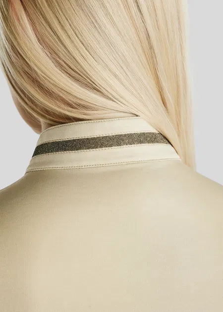 MoGaia Polo Termo con Gun Metal Caviar Tape - Warm Light Grey