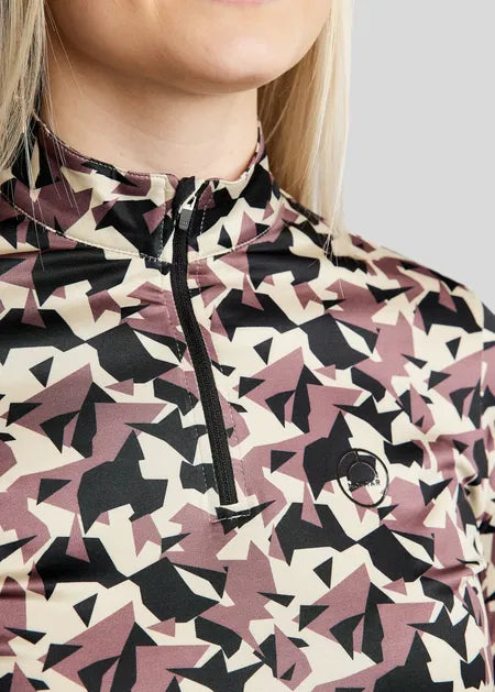 MoCami Polo manga larga camuflaje - Dusty Rose