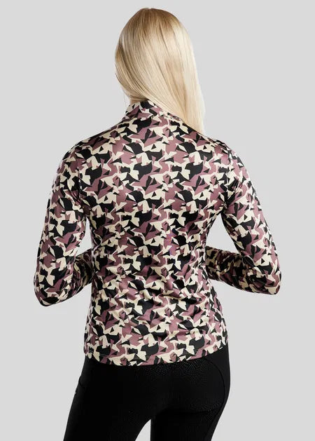 MoCami Polo manga larga camuflaje - Dusty Rose